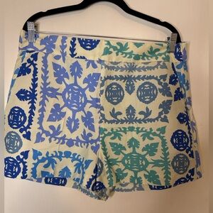Blue & Green Printed Shorts (Size XL, NWT)